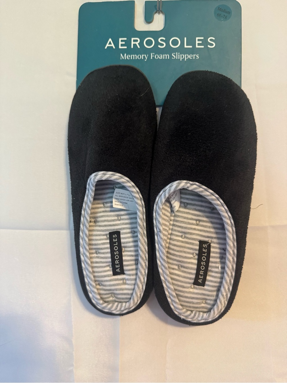 AEROSOLES Teal Slip-On Memory Foam Slippers